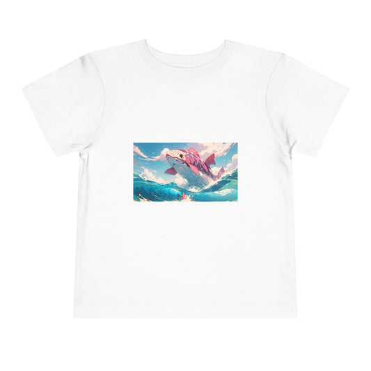 Colorful Dolphin Toddler Tee, Cute Kids T-Shirt, Summer Gift, Beachwear, Fun Playtime Shirt, Ocean Vibe Apparel