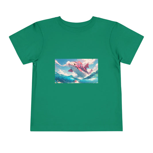 Colorful Dolphin Toddler Tee, Cute Kids T-Shirt, Summer Gift, Beachwear, Fun Playtime Shirt, Ocean Vibe Apparel